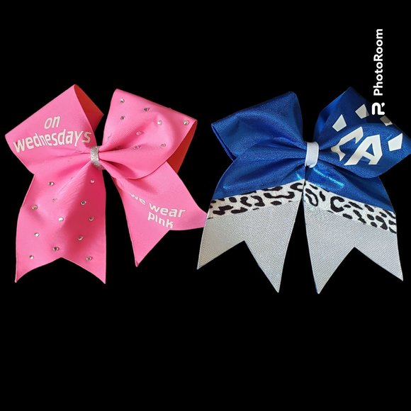 Two Large Cheerleading Bows Meangirls Bling - Picture 1 of 9